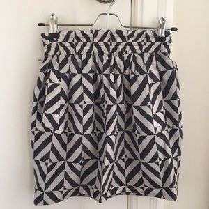 Club Monaco silk/cotton mini skirt
